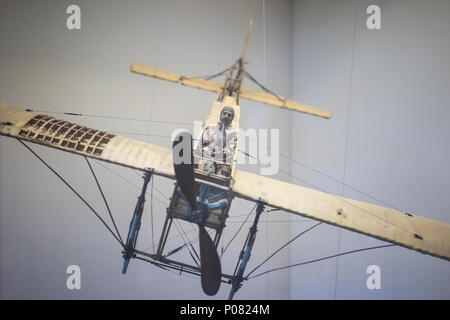 Londres, Royaume-Uni - 17 janvier 2018 - Modèle aéronefs en exposition à Science Museum Banque D'Images