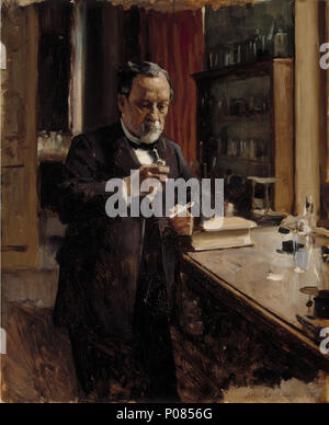 NGF476456 . Portrait de Louis Pasteur, de l'étude . 1885 274 Albert Edelfelt - Portrait de Louis Pasteur, de l'étude Banque D'Images