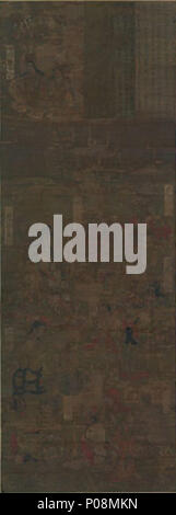 . Anglais : Nirvana peinture, Soyuji, Uda, Nara, Japon 日本語 : 絹本著色仏涅槃図 . La période Heian. Période HEIAN-artist 6 Butsu nehan zu (Soyuji Activitédirigéepar)2 Banque D'Images