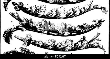 . Anglais : fleuron de livre : un accompagnement à l'élaboration du sellier et Cabinet-Maker-livre. Contenant une variété d'ornements utile pour les apprenants à copier de, mais particulièrement adapté à l'armoire et chaise branches : l'exposition de dessins originaux et de nouvelles chaises, Fenêtre double piliers, corniches, Président Splads, et autres ornements, calculé pour l'aider dans les décorations des branches, avec des instructions en lettre-presse. Par Thomas Sheraton, Cabinet-Maker. 288 un accompagnement à l'élaboration du sellier et Cabinet-Maker-livre Fleuron T225942-4 Banque D'Images