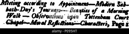 . Anglais : fleuron de livre : un sabbat, ou moderne, une balade du dimanche, et du jour du sabbat, et sinueux parcours descriptif, dans et sur les villes de Londres et de Westminster, et quartier de Southwark ; ... 132 un sabbat moderne Fleuron T107089-3 Banque D'Images