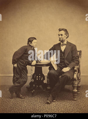 . [Abraham Lincoln et son second fils Thomas (TAD)] . 9 avril 1865 277 Alexander Gardner (Américain, né en Écosse - (Abraham Lincoln et son second fils Thomas (TAD)) - Google Art Project Banque D'Images