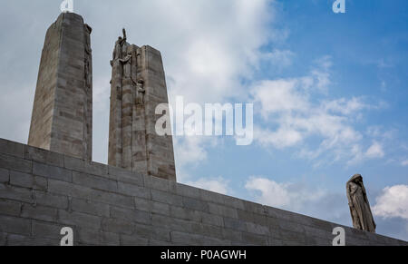 Le monument commémoratif du Canada à Vimy près d'Arras, France, dédié à la Force expéditionnaire canadienne membres tués durant la Seconde Guerre mondiale 1 Banque D'Images