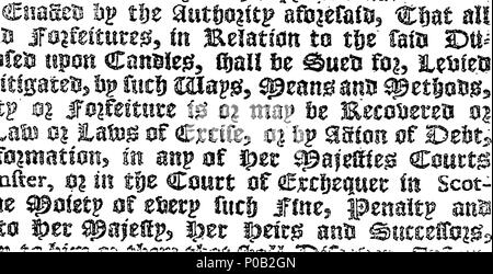 . Anglais : fleuron de livre : un acte de pose certaines fonctions à des bougies, et certains tarifs sur les sommes à recevoir avec les commis, et les apprentis, à élever ses Majestés l'approvisionnement, pour l'année mille sept cent dix. 298 Une loi pour pose certains devoirs sur bougies Fleuron N053310-3 Banque D'Images