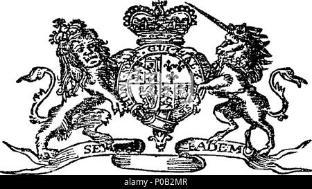 . Anglais : Fleuron du livre : une loi pour l'établissement d'une loi perpétuelle faite dans la septième année du règne du Roi William, intitulé, Loi pour empêcher les fausses déclarations et double des membres de siéger au Parlement. 298 Une loi pour l'établissement d'une loi perpétuelle faite dans la septième année du règne du Roi William Fleuron N053182-1 Banque D'Images
