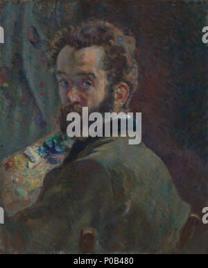 . Anglais : Peinture d'Armand Guillaumin, 1878 Nederlands : Schilderij van Armand Guillaumin, 1878 . English : Nederlands : Palette avec autoportrait Zelfportret rencontré palet . 1878107 Zelfportret rencontré palet - s0228V1962 - Van Gogh Banque D'Images