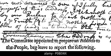 . Anglais : Fleuron du livre : Une adresse de la Cour générale, à la population du Commonwealth du Massachusetts. 302 Une adresse de la Cour générale, à la population du Commonwealth du Massachusetts. Fleuron W036754-7 Banque D'Images