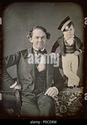 . P.T. Barnum et Général Tom Thumb . vers 1850 90 Samuel racine ou Marc Aurèle racine - P.T. Barnum et Général Tom Thumb - Google Art Project-culture Banque D'Images