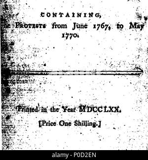 . Anglais : fleuron de livre : un supplément à la dernière édition de la Chambre des Lords : Manifestations Manifestations contenant de juin 1767 à mai 1770. 213 un supplément à la dernière édition des Seigneurs"- contenant des protestations de juin 1767 à mai 1770, fleuron T116085-1 Banque D'Images