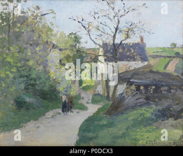 6 Camille Pissarro (Français, 1830-1903) Le grand noyer à l'Hermitage Banque D'Images