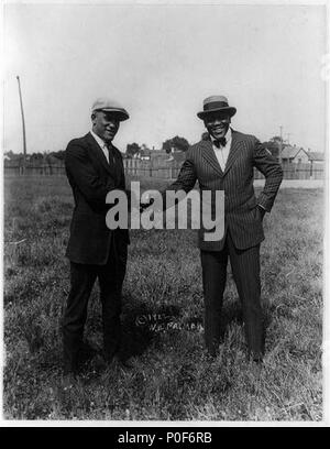 Tut Jackson et Jack Johnson rencontrez sur champ de bataille Banque D'Images