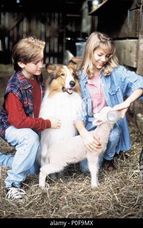 Titre original : LASSIE. Titre en anglais : LASSIE. Film Réalisateur : DANIEL PETRIE. Année : 1994. Stars : Michelle Williams, TOM GUIRY. Credit : PARAMOUNT PICTURES / GREENE, BOB / Album Banque D'Images