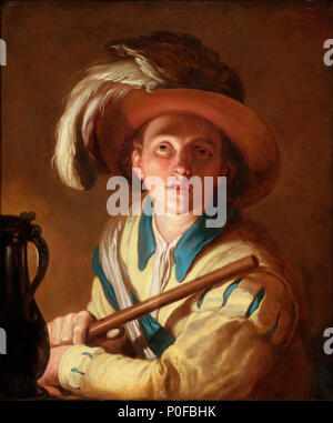 . Le joueur de flûte (NL : Titre original : De Fluitspeler) . 1621256 Abraham Bloemaert - Le joueur de flûte - Google Art Project Banque D'Images