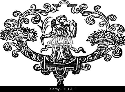 . Anglais : fleuron de livre : Un mot en saison : ou, les conseils d'un Anglais. 254 Un mot de saison-, ou des conseils à un anglais. Fleuron T203122-3 Banque D'Images