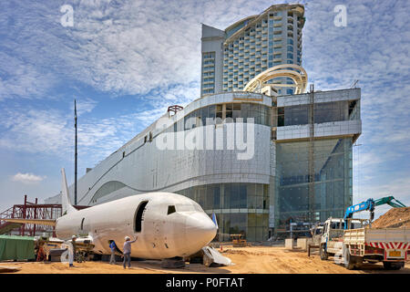 Site de construction, la Thaïlande, Centre Commercial Terminal 21, Pattaya, en Asie du sud-est Banque D'Images