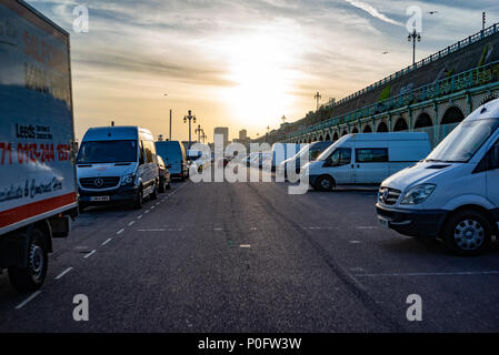 Bâtiments victoriens sur Madeira Drive à Brighton, East Sussex, Angleterre Banque D'Images