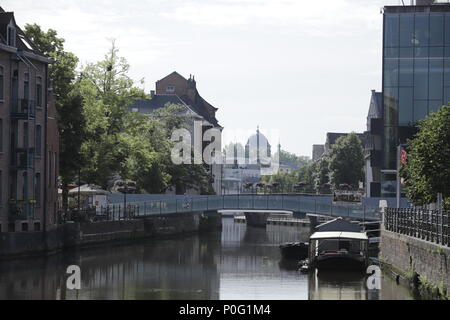 La rivière Dyle à Malines Belgique Banque D'Images