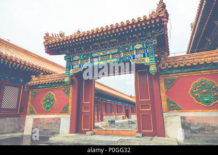 L'architecture ancienne du complexe de palais dans la Cité Interdite, Beijing, Chine. Banque D'Images