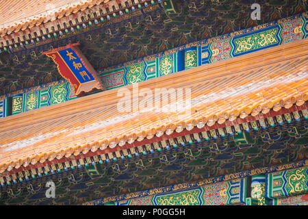 L'architecture ancienne du complexe de palais dans la Cité Interdite, Beijing, Chine. Banque D'Images