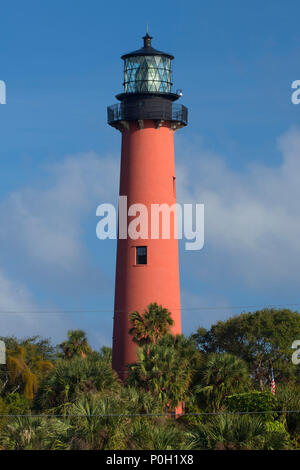 Jupiter Inlet Lighthouse, Jupiter Inlet Lighthouse & Museum, Jupiter Inlet Lighthouse zone naturelle exceptionnelle, en Floride Banque D'Images