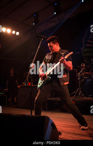 Olgiate Molgora (LC), 7 juin. Less Than Jake effectue la Sbiellata Sanzenese @. © Davide Merli / Alamy Live News Banque D'Images