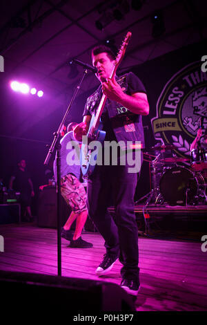 Olgiate Molgora (LC), 7 juin. Less Than Jake effectue la Sbiellata Sanzenese @. © Davide Merli / Alamy Live News Banque D'Images