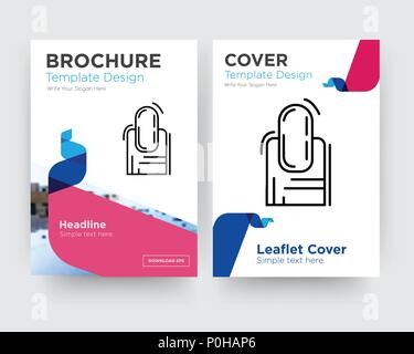Ongle Long modèle de conception de brochure flyer avec résumé photo de fond, tendance minimaliste business entreprise rouler ou le rapport annuel Illustration de Vecteur