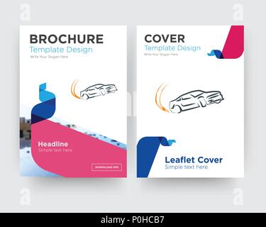 Modèle de conception de brochure flyer dérive avec résumé photo de fond, tendance minimaliste business entreprise rouler ou le rapport annuel Illustration de Vecteur