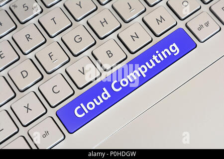 Cloud Computing écrit le clavier de l'ordinateur Banque D'Images