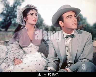 Titre original : Arbre de vie. Titre en anglais : Arbre de vie. Film Réalisateur : EDWARD DMYTRYK. Année : 1957. Stars : ELIZABETH TAYLOR, Montgomery CLIFT. Credit : M.G.M / Album Banque D'Images