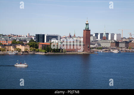 L'hôtel de ville de Stockholm en 2018 Riddarfjärden Banque D'Images