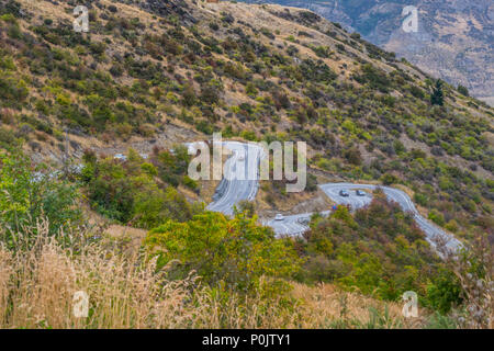 Belvédère en jonction flèche, Arrowtown est une ville minière d'or historique dans la région d'Otago de l'île du sud de Nouvelle-Zélande. Banque D'Images