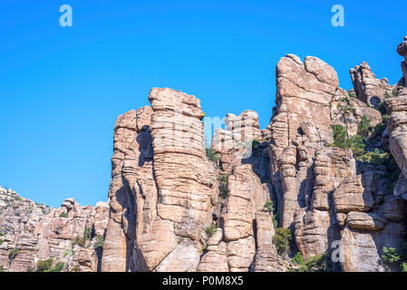 Tuyau d'orgue de la formation. Monument National Chiricahua, Willcox, Arizona. Banque D'Images