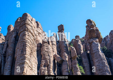 Tuyau d'orgue de la formation. Monument National Chiricahua, Willcox, Arizona. Banque D'Images