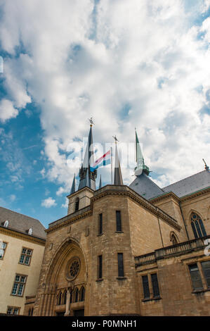 La cathédrale de Notre-Dame, la Ville de Luxembourg, Grand-Duché de Luxembourg Banque D'Images