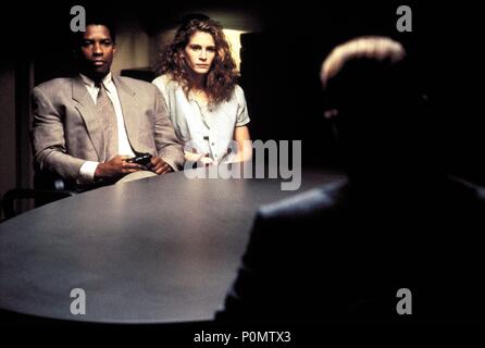 Titre du film original : The Pelican Brief. Titre en anglais : The Pelican Brief. Film Réalisateur : ALAN J. PAKULA. Année : 1993. Stars : Julia Roberts, Denzel Washington. Credit : Warner Brothers / Album Banque D'Images