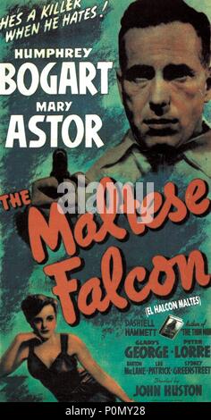 Film Original Titre : Le Maltese Falcon. Titre en anglais : The Maltese Falcon. Film Réalisateur : John Huston. Année : 1941. WARNER BROS/crédit : premier album / NATIONAL Banque D'Images