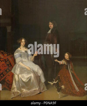 La famille 'Portrait' par Jacob Ochtervelt, ch. 1670-75, huile sur toile, Norton Simon Museum Banque D'Images