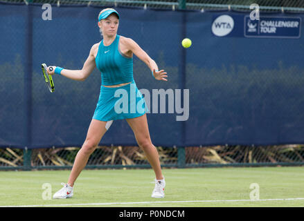 Katie Swan en action pendant le tennis Open Nature Valley 2018 - Katie Swan Tennis Player Banque D'Images