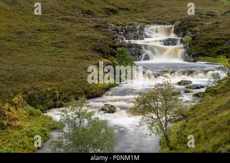 Ardessie Cascades Cascade, Dundonnell river, les highlands écossais Banque D'Images