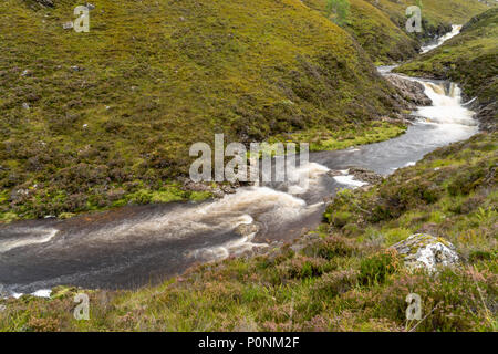 Ardessie Cascades Cascade, Dundonnell river, les highlands écossais Banque D'Images
