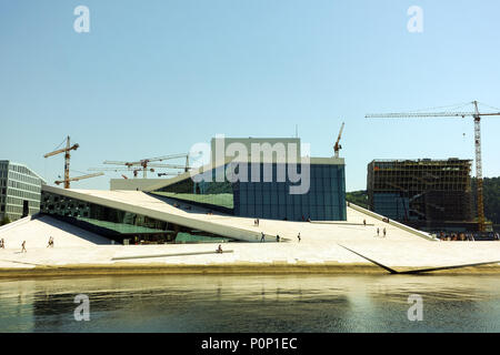 Norvège, Oslo - 29 MAI 2018 : Photo d'Oslo Opera House en été, la Norvège. La lumière du jour. Banque D'Images