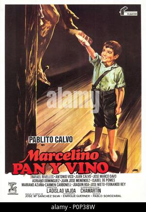 Titre original : MARCELINO PAN Y VINO. Titre en anglais : LE MIRACLE DE MARCELINO. LADISLAO VAJDA : Directeur du film. Année : 1955. Credit : CHAMARTÍN PRODUCCIONES Y DISTRIBUCION / Album Banque D'Images