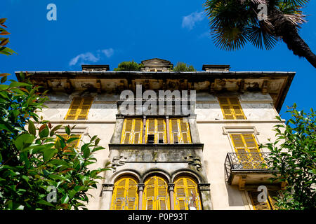 Villa délabrée à Rapallo, ligurie, italie Banque D'Images