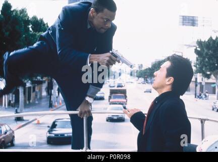 Film Original Titre : l'heure de pointe. Titre en anglais : l'heure de pointe. Film Réalisateur : Brett Ratner. Année : 1998. Stars : Chris Tucker, JACKIE CHAN. Credit : New Line Cinema / Album Banque D'Images