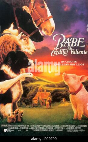 Titre original : BABE, LE COCHON GALLANT. Titre en anglais : BABE, LE COCHON GALLANT. Directeur de film : CHRIS NOONAN. Année : 1995. Credit : UNIVERSAL PICTURES / Album Banque D'Images