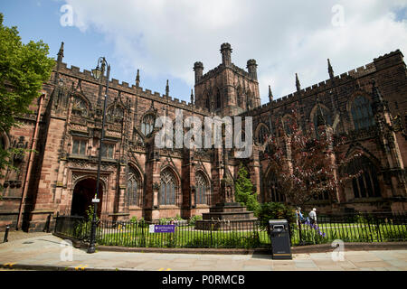 La cathédrale de Chester cathédrale de l'Église du Christ et de la Bienheureuse Vierge Marie chester Cheshire England UK Banque D'Images