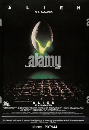 Titre original : alien. Titre en anglais : alien. Film Réalisateur : Ridley Scott. Année : 1979. Crédit : 20TH CENTURY FOX / Album Banque D'Images