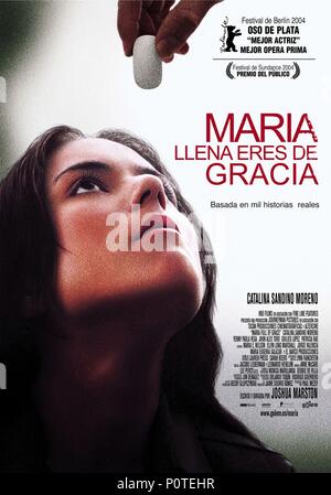 Titre original : MARIA, LLENA ERES DE GRACIA. Titre en anglais : MARIA pleine de grâce de AF. Directeur de film : JOSHUA MARSTON. Année : 2004. Credit : New Line Cinema / Album Banque D'Images