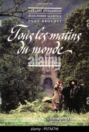 Titre original : TOUS LES MATINS DU MONDE. Titre en anglais : TOUS LES MATINS DU MONDE. Film Réalisateur : Alain Corneau. Année : 1991. Credit : BAC FILMS / Album Banque D'Images